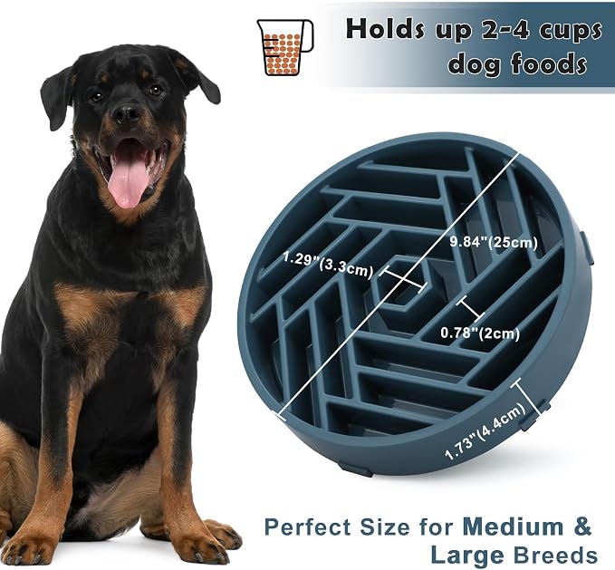 TOBYTO Slow Feeder Dog Bowls Large Medium Breed, Anti-Choking Slow Eating Dog - Image 5