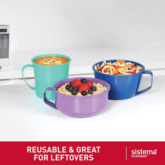 Sistema Microwave Containers | Soup Mug, Porridge Bowl & Noodle Bowl | Food - Image 5
