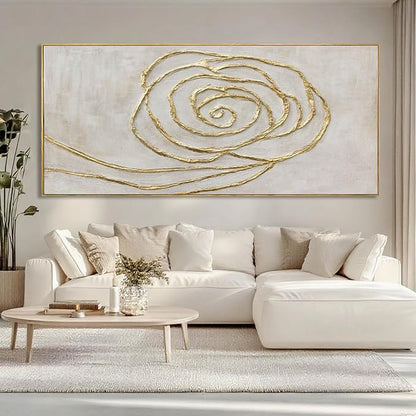 XIANSHOU Minimalist Wall Art Gold Line Wall Decor Vintage Poster 32"x70" Decorative Pictures for Dining Room Area Artwork for Office