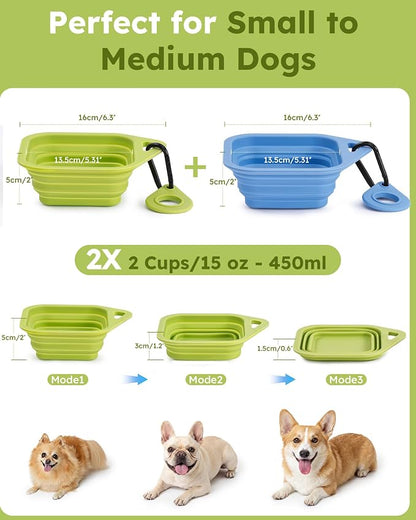 Pecute 2 Pack Foldable Dog Bowls - Image 8