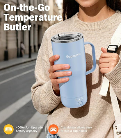 Supsonic Heated Coffee Mug, 20oz Electric Temperature Control Cup | Keeps - Image 4