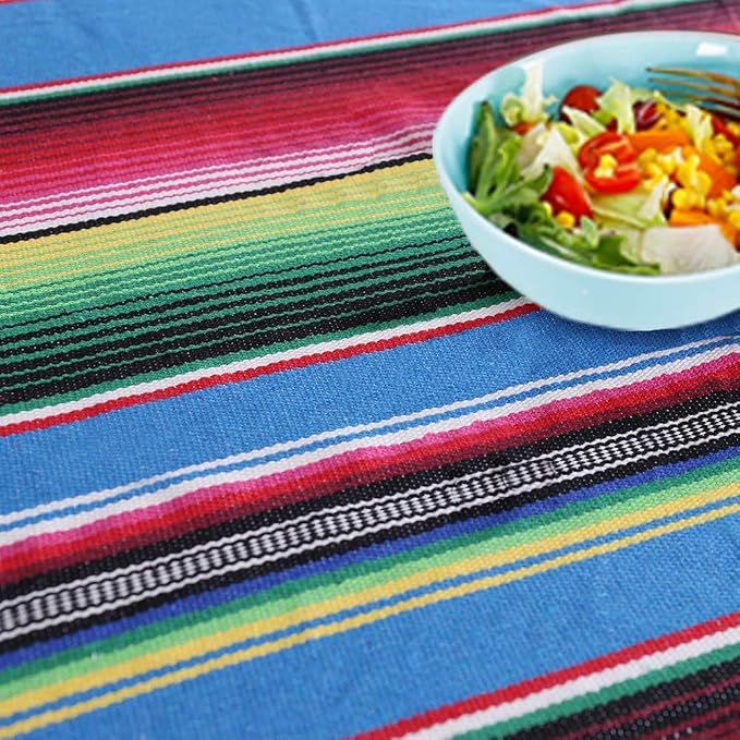 Fowecelt Mexican Serape Blanket Tablecloth 59 x 84 Inch - Image 6