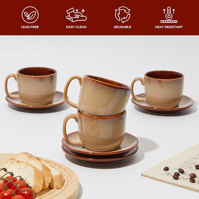 Pokini Stoneware Coffee Cups - Image 7