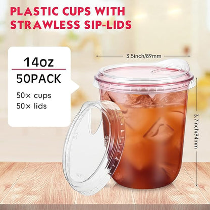 Baderke 50 Pcs Round Bottom Plastic Cups - Image 3