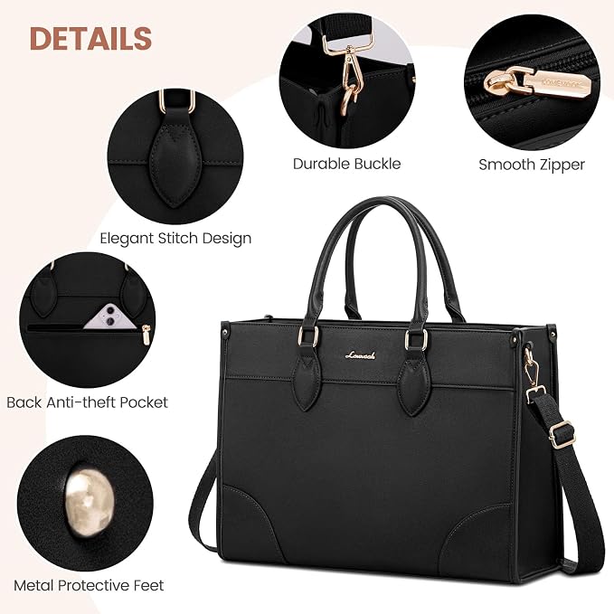 LOVEVOOK Laptop Bag for Women 15.6 lnch, Waterproof Laptops Tote Bags for Womens - Image 6