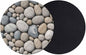 Pebble Stone Coasters Set of 2, Modern Minimalist Nature Art Aesthetics Soft by PIEPLE