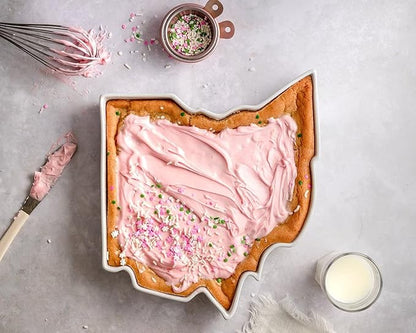 Ohio Shaped Baking Dish Serving Platter or Decorative Tray Charming Porcelain Bakeware Oven Microwave and Dishwasher Safe