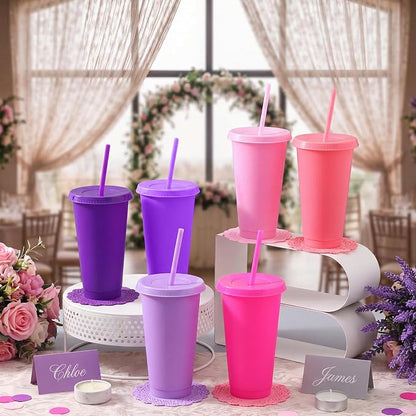 Honeydak 30 Pack Tumbler with Straw and Lid Bulk Cups - Image 2
