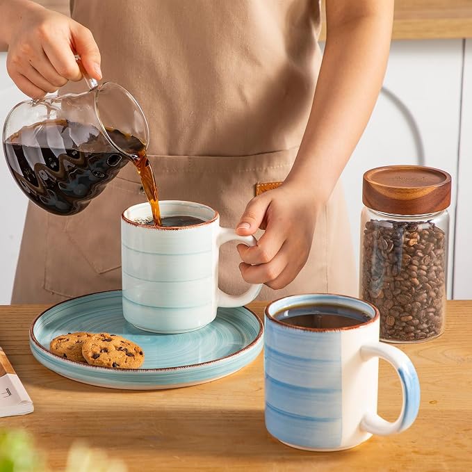 vancasso Bonita Ceramic Coffee Mug Set of 6, 16 Oz Coffee Cups - Image 5