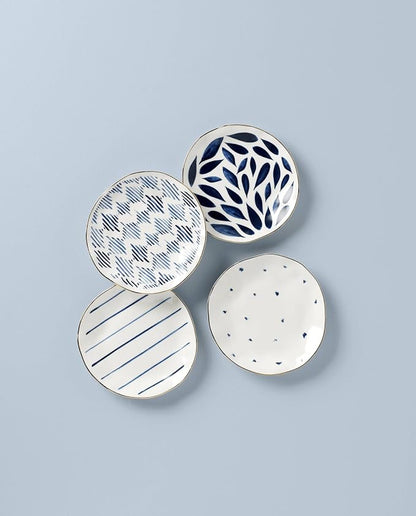 Lenox Blue Bay 4-Piece Tidbit Plates, Dessert Plate Set - Image 2
