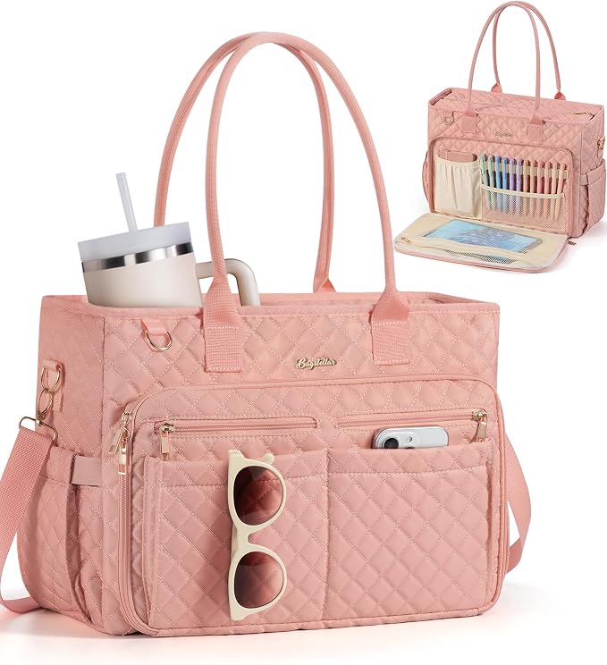 Bagstellar Teacher Tote Bag for Women, 15.6" Laptop Work Tote Computer Bag | by Bagstellar