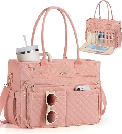 Bagstellar Teacher Tote Bag for Women, 15.6" Laptop Work Tote Computer Bag | by Bagstellar