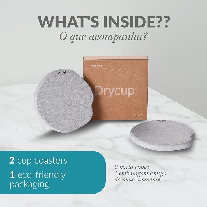 Momo Lifestyle Coasters for Drinks Drycup Stone Coaster Ultra Absorbent Made of - Image 8
