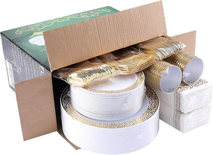 FOCUSLINE 350 Ct Gold Dinnerware Set - Image 7