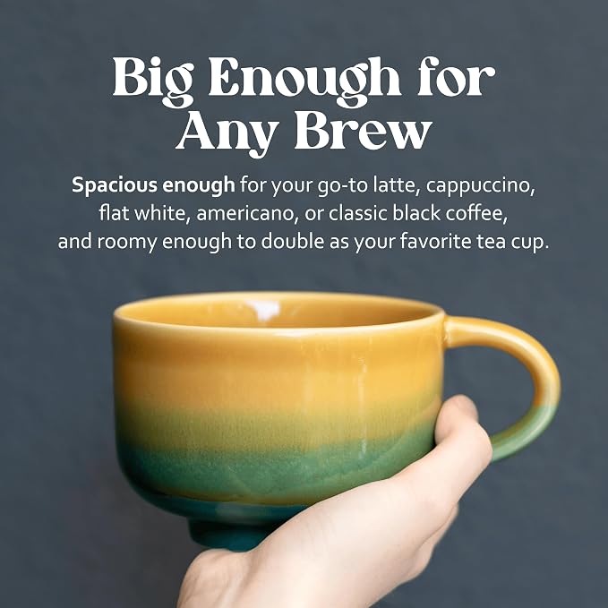 NOVA CERAMICS Amber Coffee Mug - 16 oz Ceramic Mug - Savannah | Aesthetic - Image 7