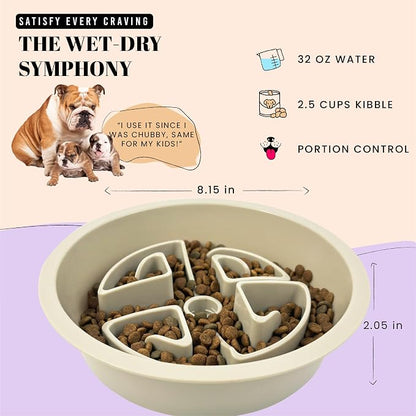 AVERYDAY Slow Feeder Dog Bowls for Large Breeds Fits Raised Feeding Station - Image 4