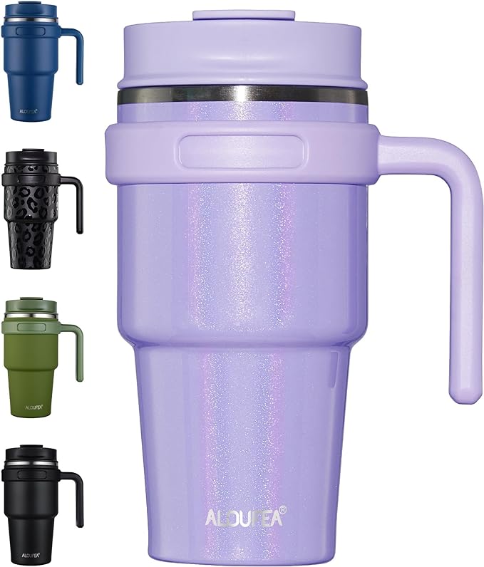20 oz Insulated Travel Coffee Mug Tumbler by ALOUFEA