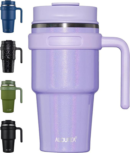 20 oz Insulated Travel Coffee Mug Tumbler by ALOUFEA