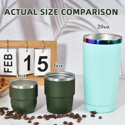 CHLJAR Espresso Cups, 4oz Insulated Espresso Cup Set of 2, Espresso Shot Cups - Image 3