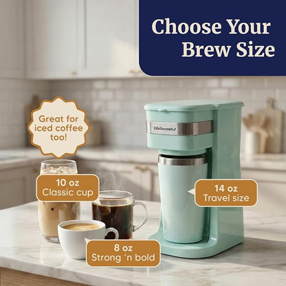 Elite Gourmet EHC113M Personal Single-Serve Compact Coffee Maker, Mint | - Image 7