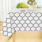 Smiry Rectangle Table Cloth, Waterproof Vinyl Tablecloth with Flannel Backing for Rectangle Tables, Wipeable Spillproof Plastic Tablecloths for Dining, Camping, Indoor and Outdoor (60"x144", White)
