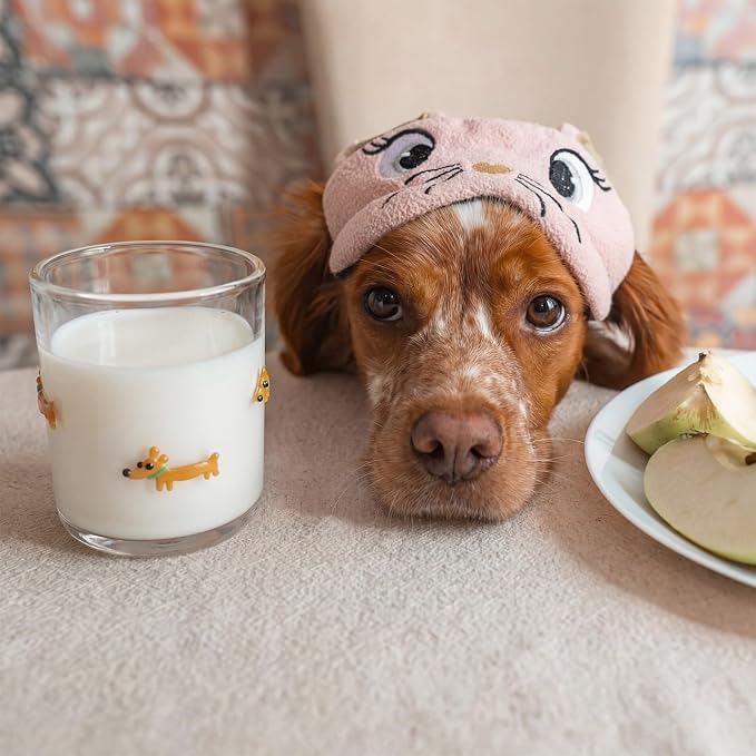 SiliFine 2 Pcs Dachshund Icon Juice Glasses - 14oz Cute Dog Stemless Wine - Image 7
