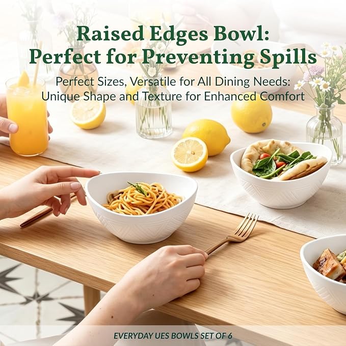 Wheat Straw Bowls 26 OZ Serving Bowls Set of 6 Unbreakable Salad Bowls - Image 7