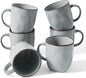 famiware Coffee Mugs Set of 6, Ocean Square 13oz Coffee Cup Set by Famiware