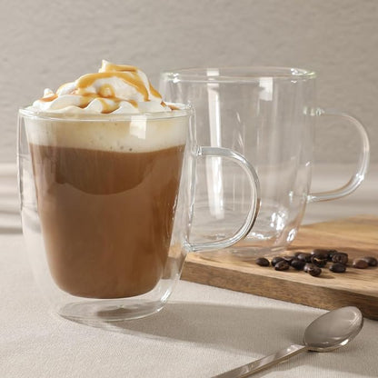 Mr. Coffee Retro Machiatto Large 16 Ounce Insulated Double Wall Glass Coffee & - Image 2