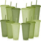 Skylety 12 Pcs Green Glitter Plastic Cups by Skylety