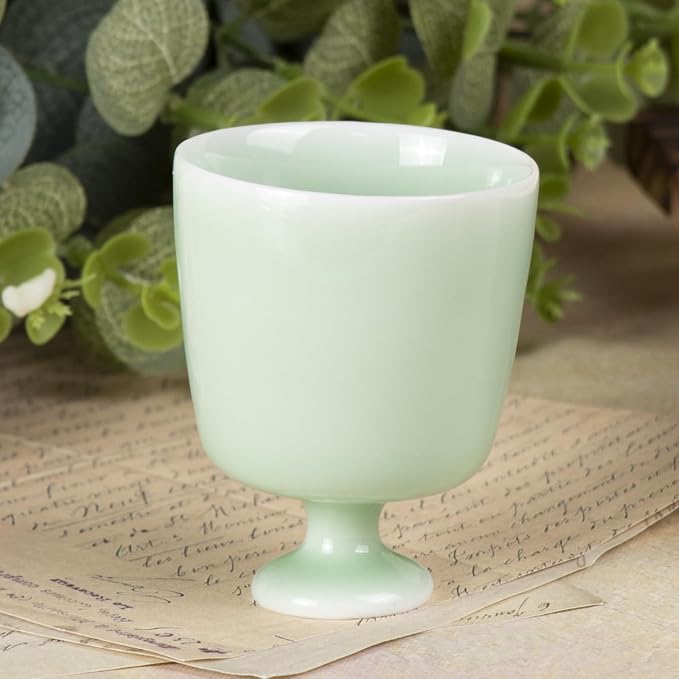 KAMMAK Ceramic Tea Cups Set of 2, 2.2 oz, Vintage Small Teacups, 721N | Hand - Image 3