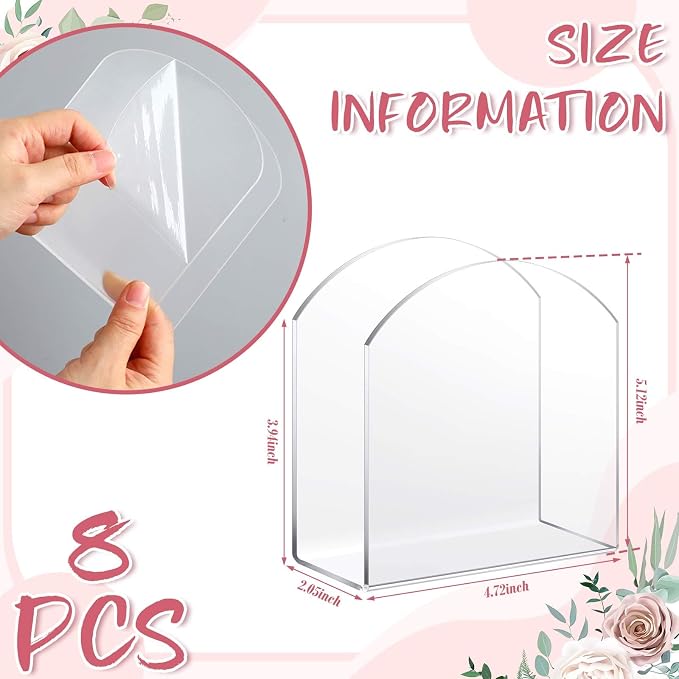 Patelai 8 Pack Crystal Acrylic Clear Napkin Holder - Image 4