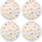Seamless Mushroom Flowers 4 Piecing Set Coasters by KLL