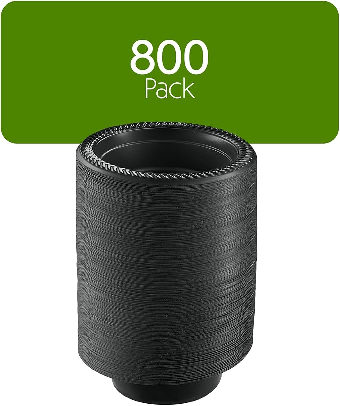 PLASTICPRO 800 PCS Black Plastic Bowls Light Weight 5 oz Small Plastic Soup - Image 7