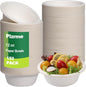 150 PCS Eco-Friendly Sugarcane Bowls - 12 oz Heavy-Duty Disposable Paper Bowls - 100% Compostable and Biodegradable for Hot or Cold Food, Snacks, Salads, Soup