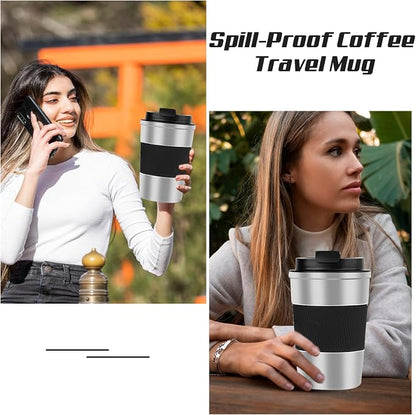 Vacuum Insulated Stainless Steel Travel Coffee Mug, Leak Proof Cup - Image 6