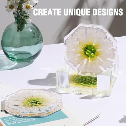LET'S RESIN 18 Pcs Coaster Resin Molds Silicone, Coaster Molds | - Image 3