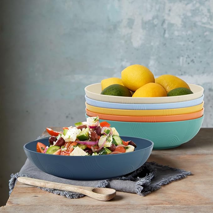 10-inch Wheat Straw Big Bowls Set of 6 - Image 4