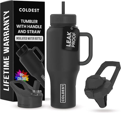 Coldest Tumbler with Handle and Straw by Coldest