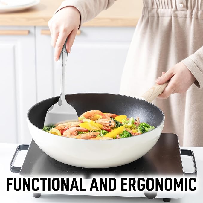 Zulay Kitchen Stainless Steel Spatula Turner | 14.8” Heat-Resistant Solid Turner - Image 2