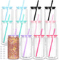 12 Pack Acrylic Snow Globe Tumbler by Tswofia