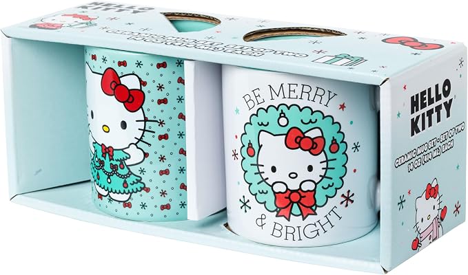 Silver Buffalo Sanrio Hello Kitty Christmas, 2 Pack Ceramic Mug Set, 14oz | - Image 10