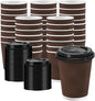 100 Pack 10 oz Insulated Disposable Paper Coffee Cups by Huifany