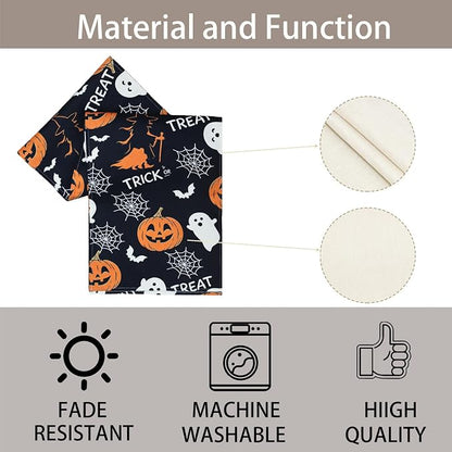 Halloween Table Runner Decorations Trick or Treat Kitchen Decor 13x72inch | - Image 4