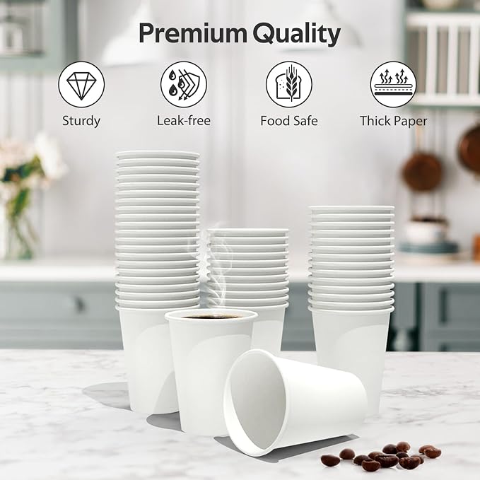Dealusy 360 Count 12 oz Coffee Cups, Leak-Free Food Safe Paper Cups 12 oz - Image 3