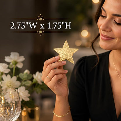 Star Napkin Holders, Durable Aluminum Napkin Rings Set of 6 - Image 4