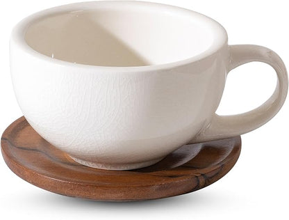 Crackle Glaze Ceramic Coffee Cup by Unknown