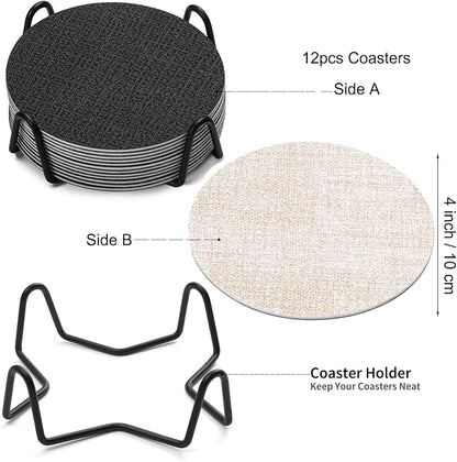 Faux Leather Drink Coasters - Image 9