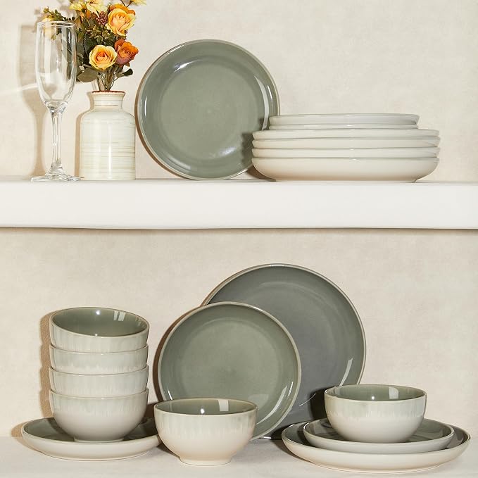 32 Piece Double Bowl Dinnerware Sets - Image 6