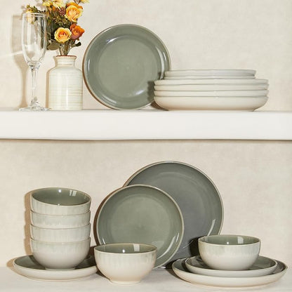 32 Piece Double Bowl Dinnerware Sets - Image 6
